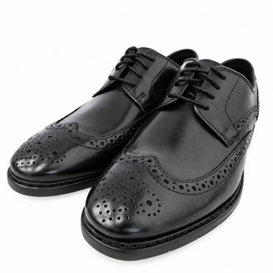 Clarks クラークス 901E Banbury Limit バンバリーリミット メダリオン ウィングチップ レザービジネス シューズ ブラック系 UK7【極上美品】【中古】