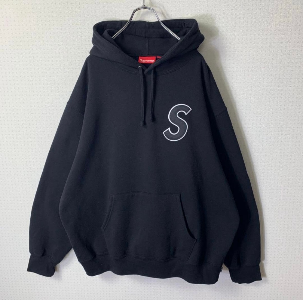 Supreme S Logo Hooded Sweatshirt "Black"