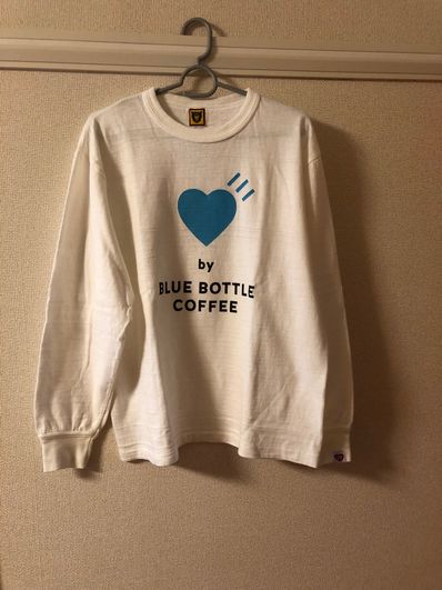 HUMAN MADE LONG-T BLUE BOTTLE COFFEE "White"