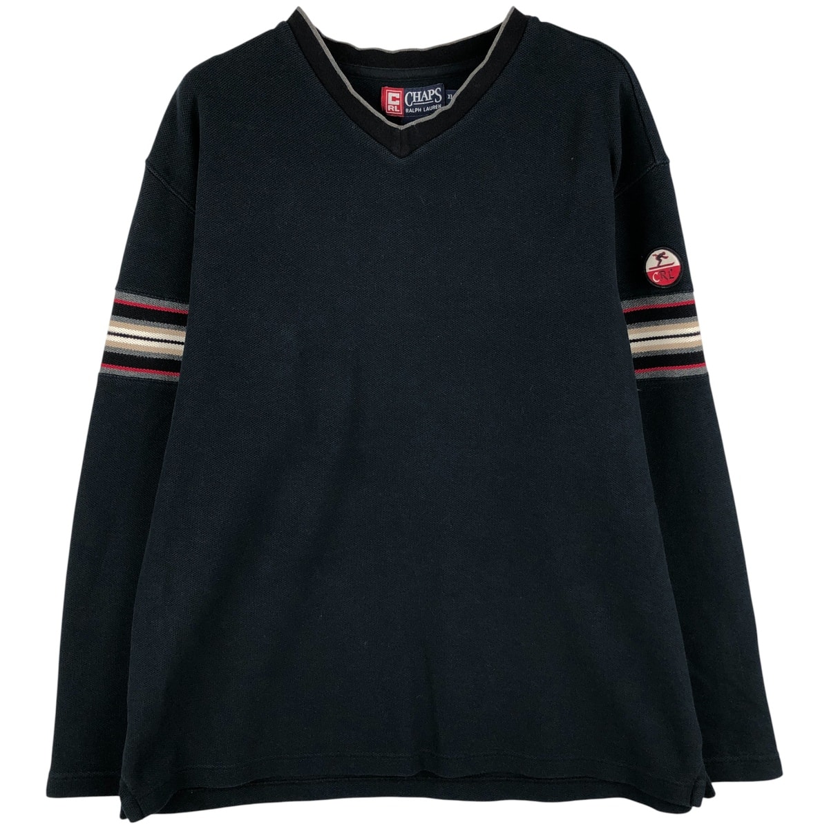 古着 ラルフローレン Ralph Lauren CHAPS チャップス Vネック サーマルロングTシャツ メンズXL相当/eaa459939