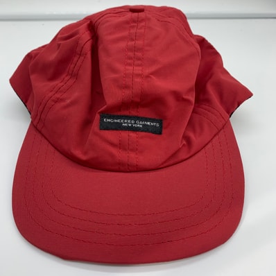 ENGINEERED GARMENTS NYLON PANEL CAP Red