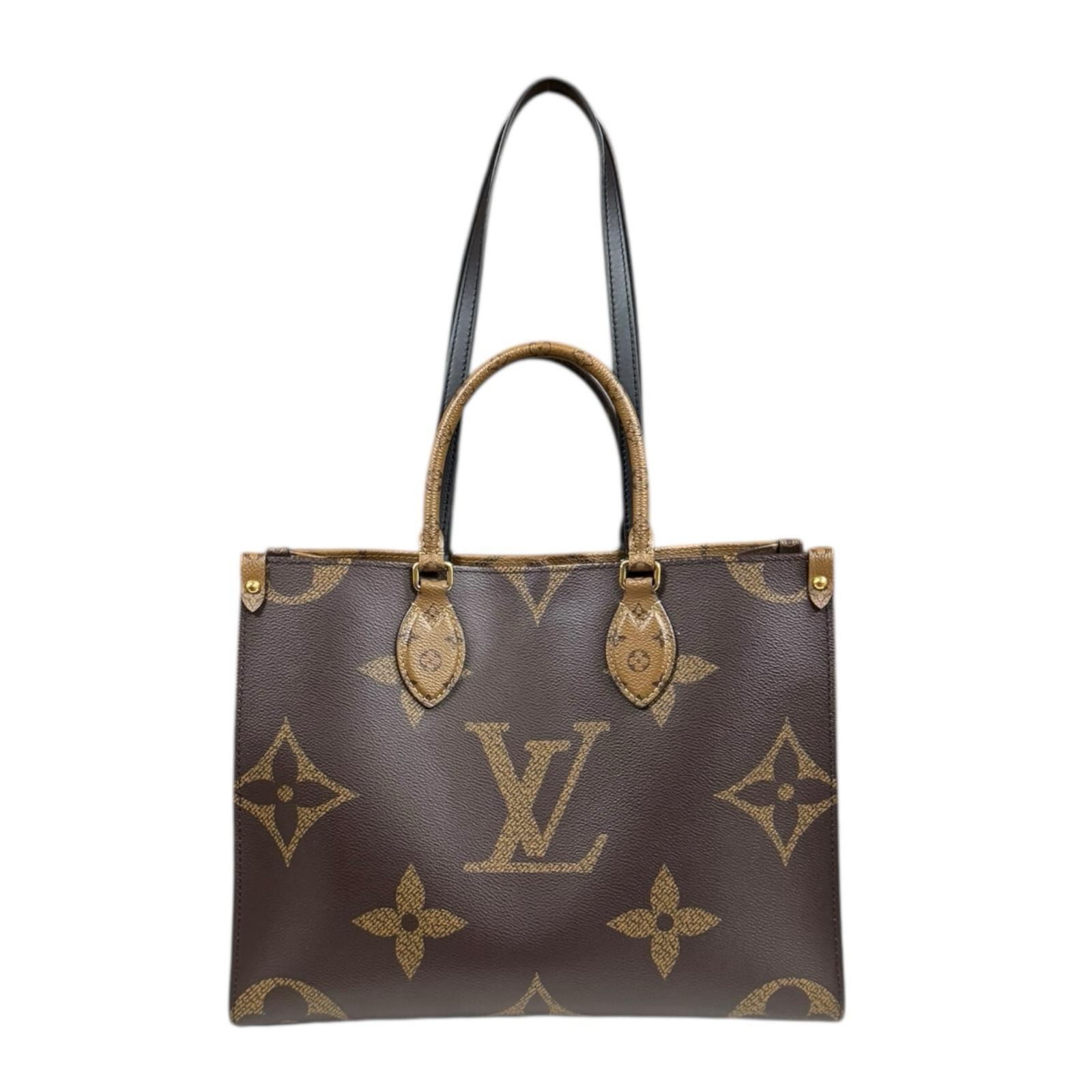 ルイヴィトン オンザゴーMM モノグラムジャイアント トートバッグ モノグラムキャンバス M45321 ブラウン レディース LOUIS VUITTON  中古