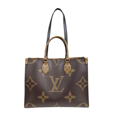 ルイヴィトン オンザゴーMM モノグラムジャイアント トートバッグ モノグラムキャンバス M45321 ブラウン レディース LOUIS VUITTON 中古