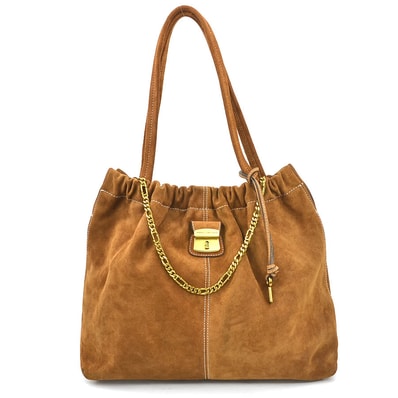 マークジェイコブス MARC JACOBS ハンドバッグ スエード ブラウン レディース【中古】 h32242k