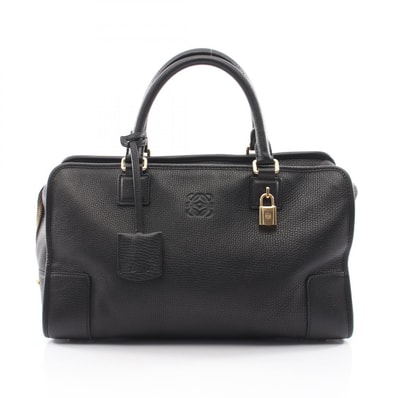 ロエベ LOEWE アマソナ36 ハンドバッグ バッグ レザー レディース ブラック系 【中古】