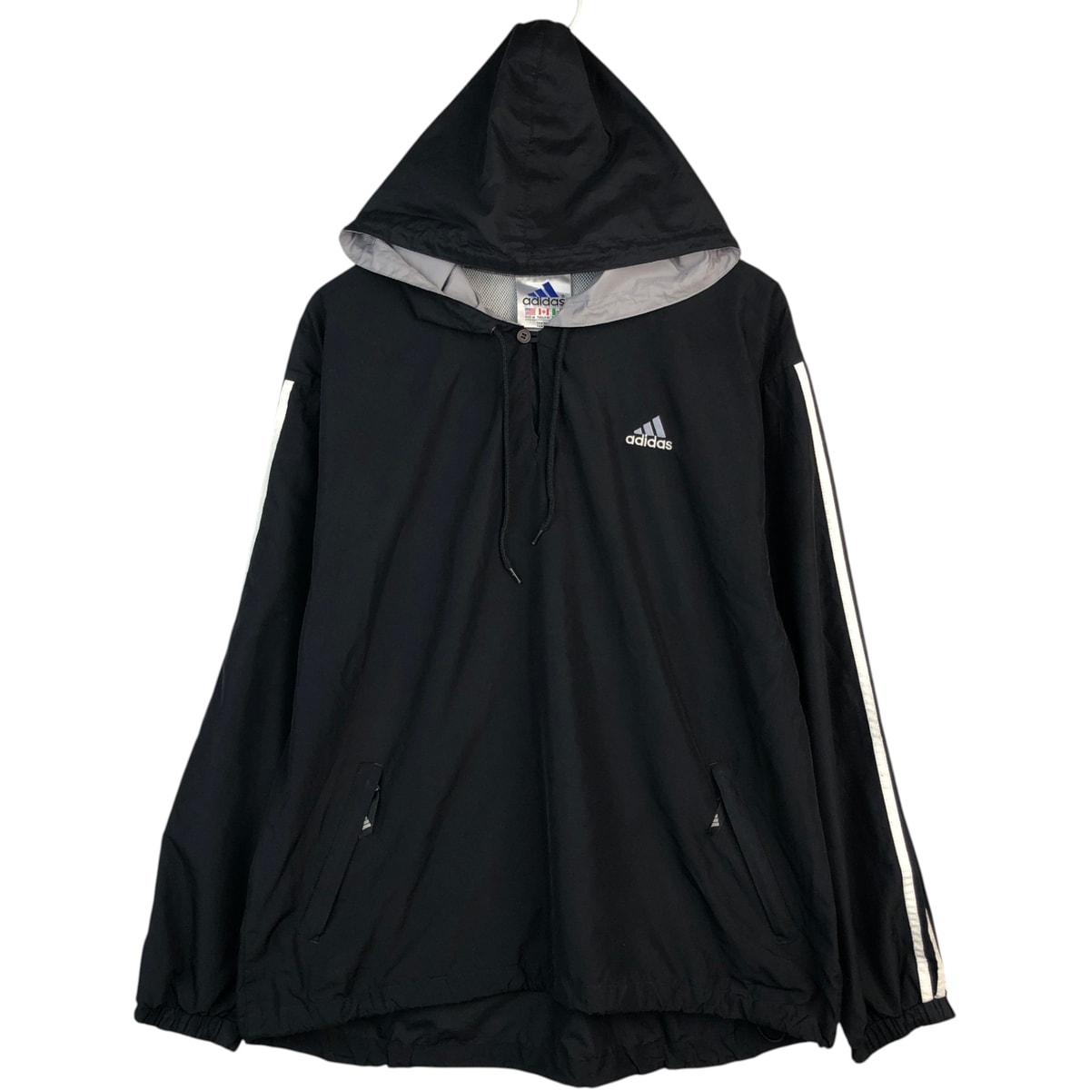 古着 アディダス adidas フード付き ナイロンプルオーバー メンズM相当/eaa630308