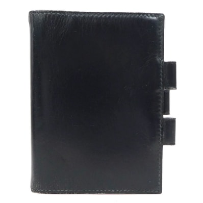 エルメス HERMES 手帳カバー レザー ブラック ユニセックス【中古】 e60997a