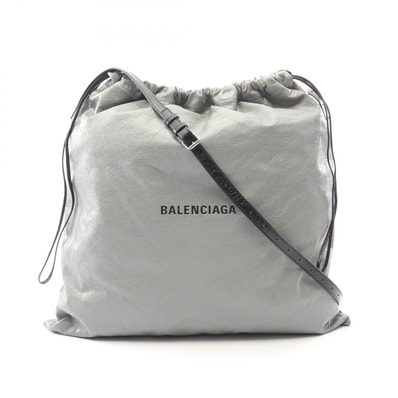 バレンシアガ BALENCIAGA ショッパー ダストバッグ ショルダーバッグ バッグ レザー メンズ グレー系 811608 【中古】