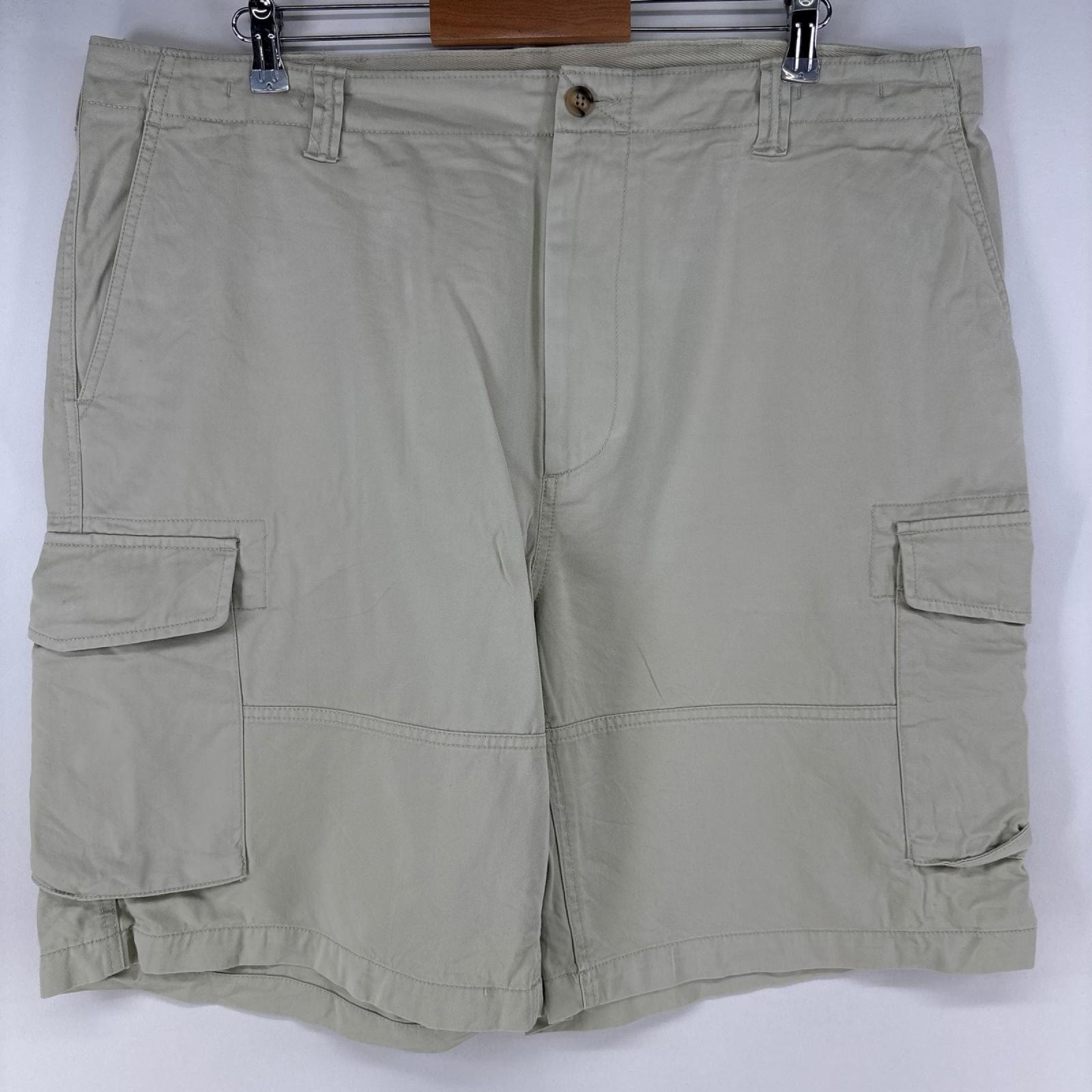 古着 ポロ・ラルフローレン POLO RALPH LAUREN ショートパンツ チノパン ジップ カーゴ ワンポイント ハーフパンツ w40 ベージュ メンズ