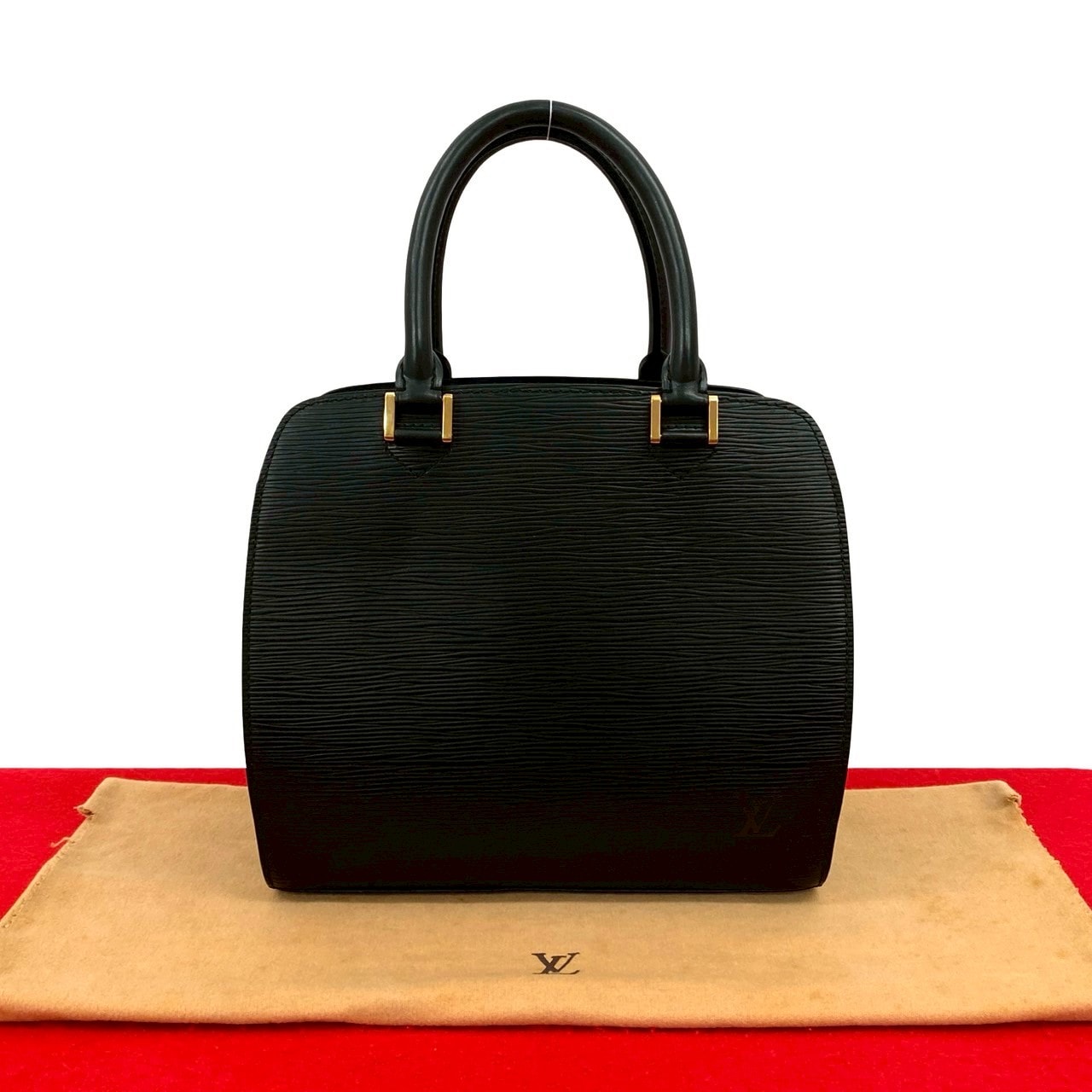 LOUIS VUITTON ルイヴィトン ポンヌフ エピ レザー ハンドバッグ ブラック
 480-7