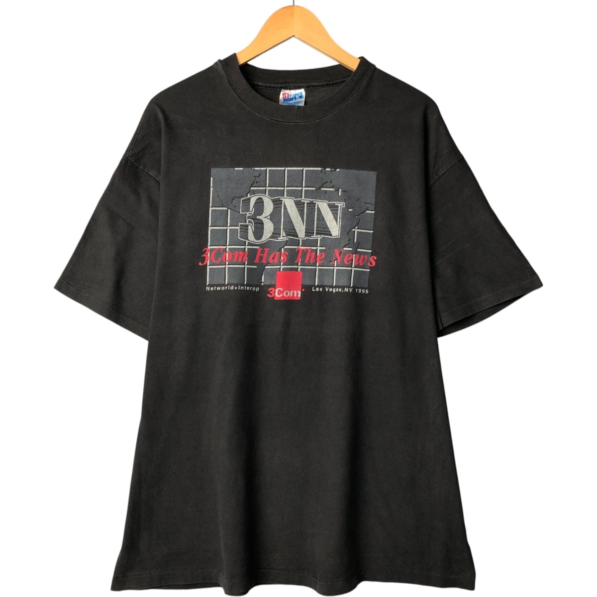 古着 90年代 ヘインズ Hanes 3Com スリーコム BEEFY-T アドバタイジングTシャツ USA製 メンズXL相当 ヴィンテージ/eaa570374