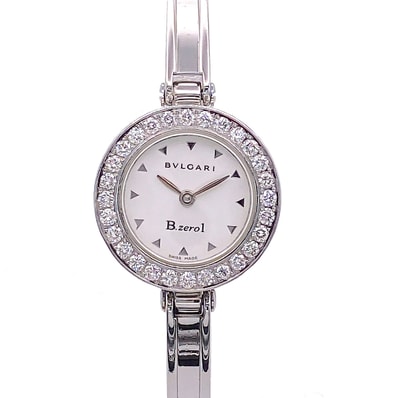 BVLGARI ブルガリ B-ZERO1 ビーゼロワン ベゼルダイヤ クオーツ 腕時計 BZ22WSDS ステンレススチール ダイヤモンド シルバー レディース【中古】
