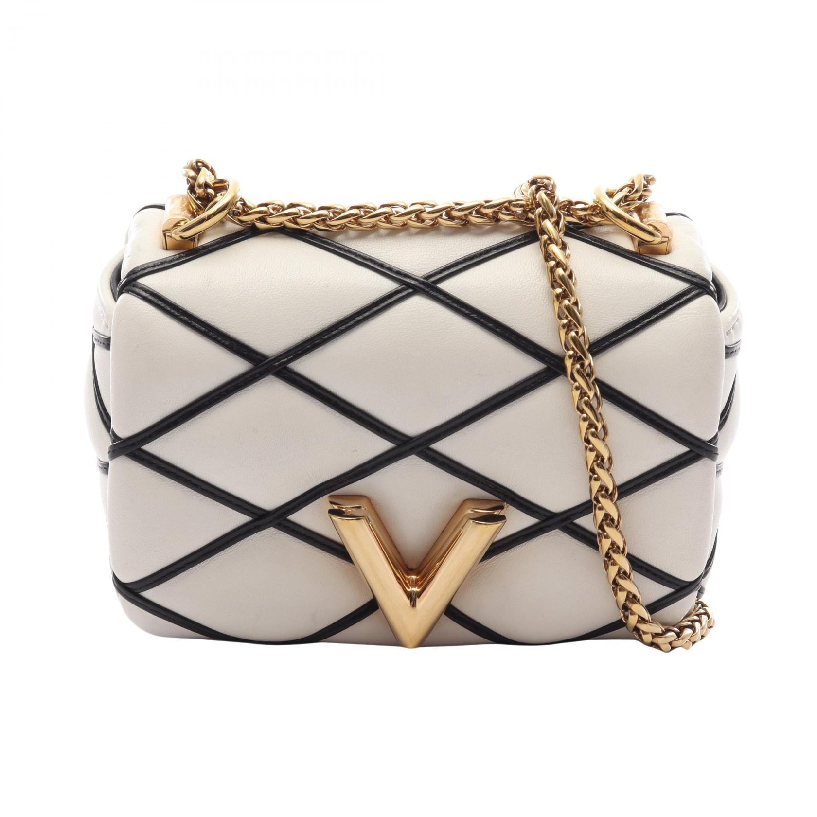 ルイ・ヴィトン LOUIS VUITTON PICO GO-14 マルタージュ ショルダーバッグ バッグ レザー レディース ホワイト系 / ブラック系 M23762 【中古】