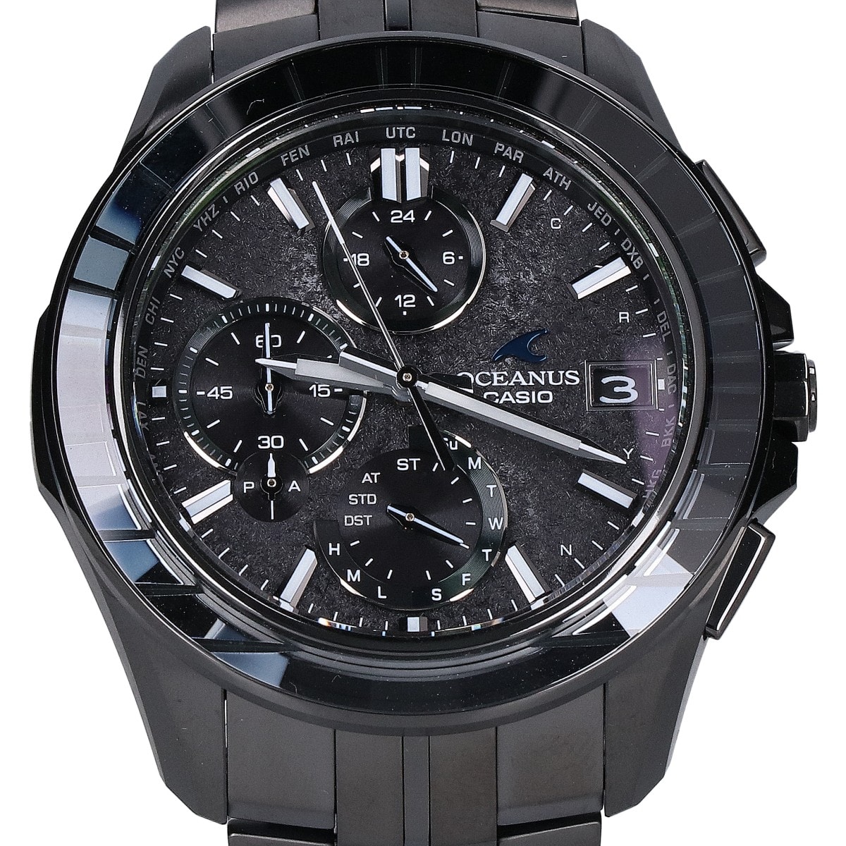 カシオ 新品同様 OCW-S7000CN-1AJF オシアナス マンタ CALM NIGHT タフソーラー電波