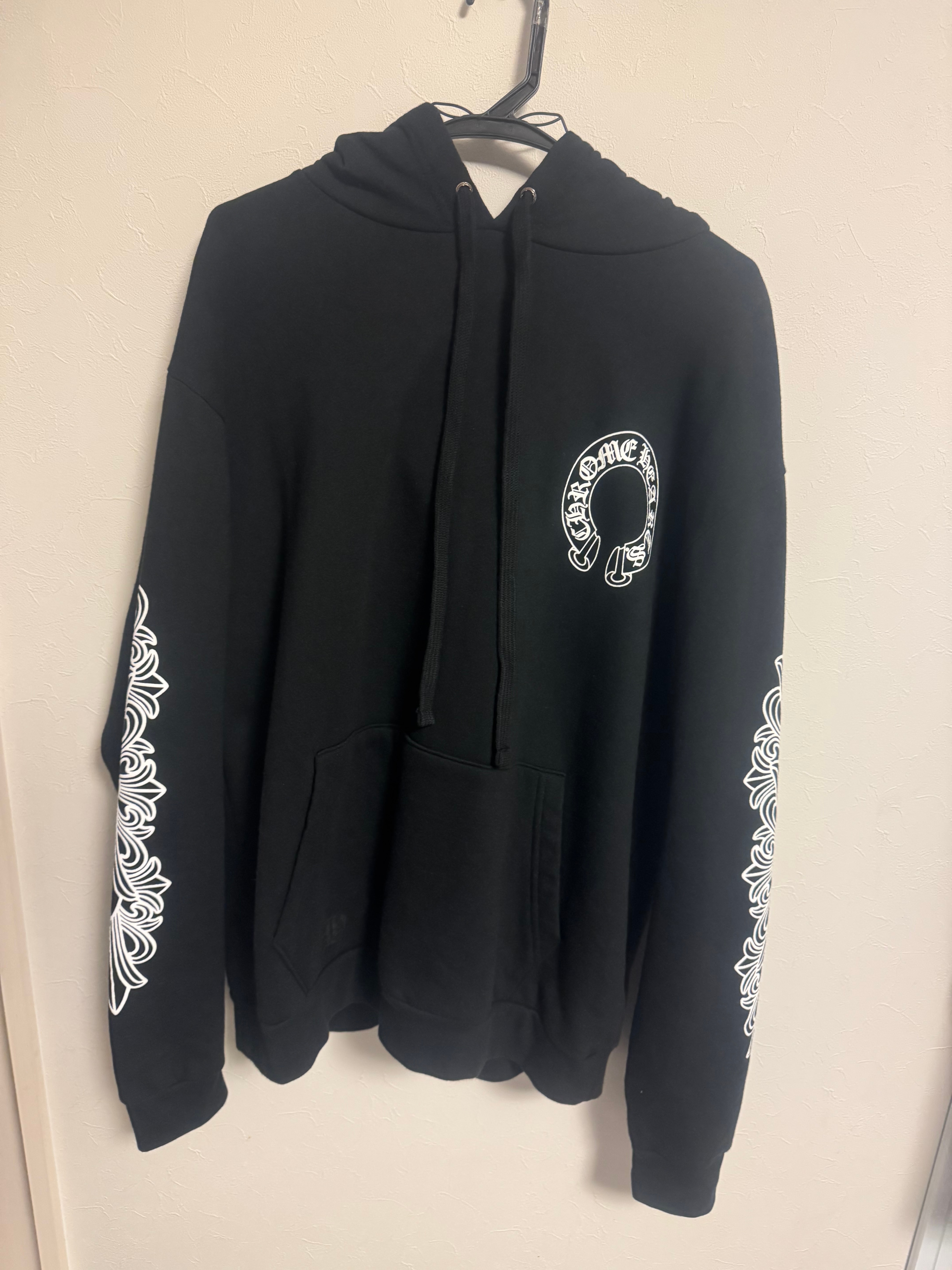 Chrome Hearts Horse Shoe Floral Pullover Hoodie "Black"