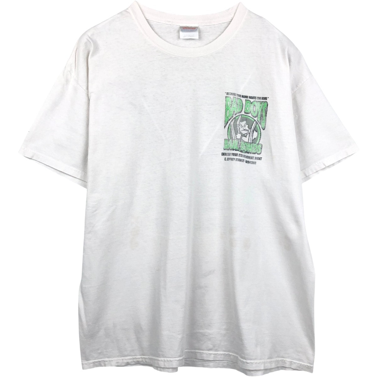 古着 90~00年代 ヘインズ Hanes Bad Boys Bail Bonds パロディ アドバタイジングTシャツ ヴィンテージ/eaa619986