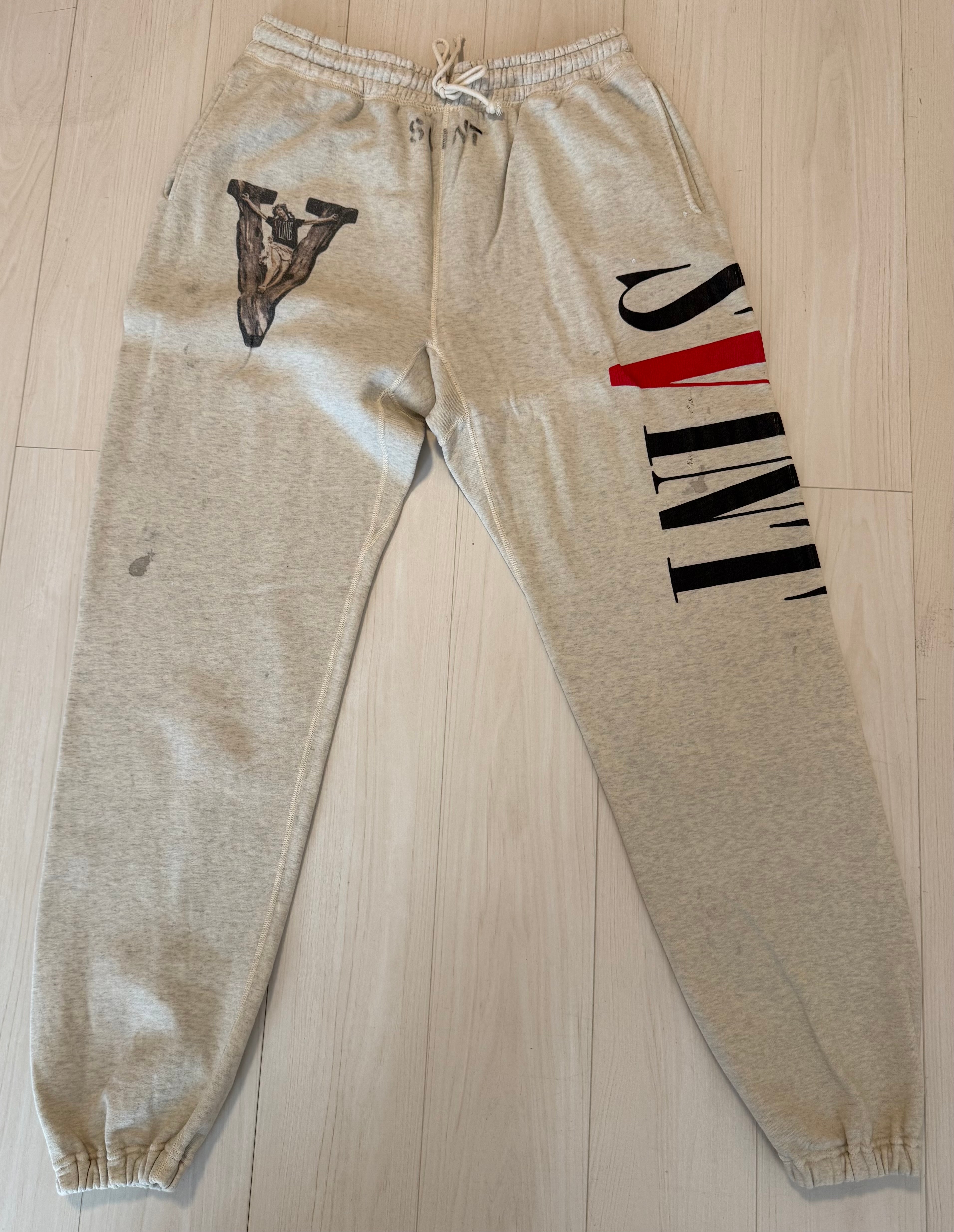 SAINT Mxxxxxx 22SS VLONE SWEAT PANTS "Grey"