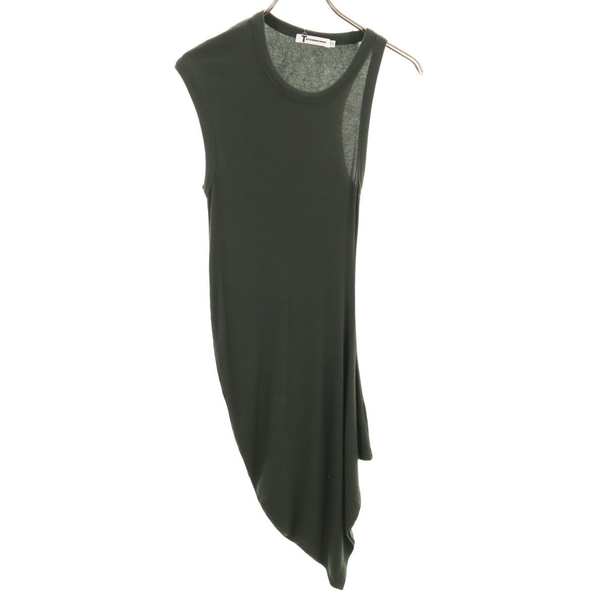 Alexander Wang アレキサンダーワン ノースリーブ アシンメトリー ワンピース M カーキ系