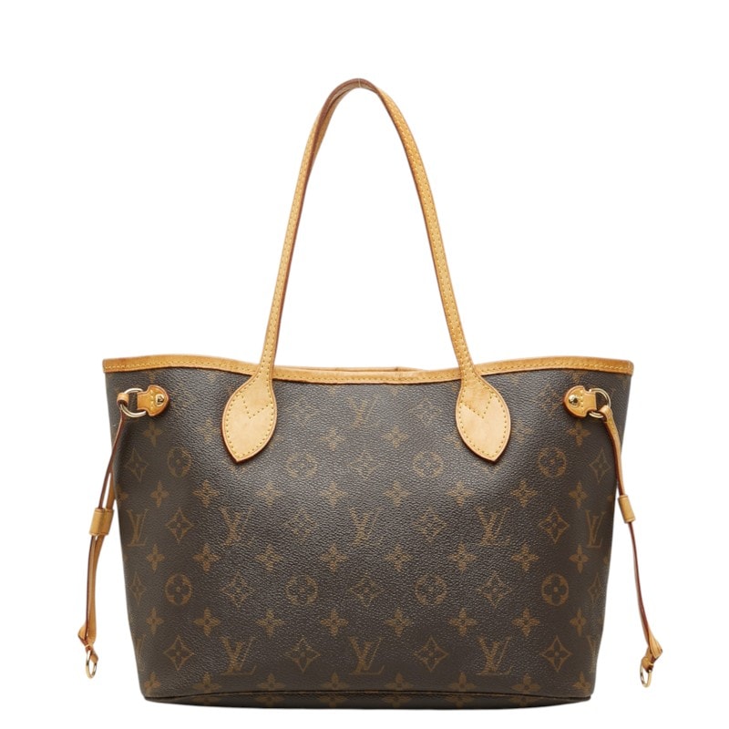 ルイ ヴィトン モノグラム ネヴァーフルPM ハンドバッグ トートバッグ M40155 ブラウン PVC レザー レディース LOUIS VUITTON 中古