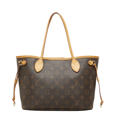 ルイ ヴィトン モノグラム ネヴァーフルPM ハンドバッグ トートバッグ M40155 ブラウン PVC レザー レディース LOUIS VUITTON 中古