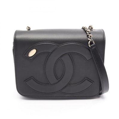 シャネル CHANEL ココマーク ショルダーバッグ バッグ ラムスキン(羊革) レディース ブラック系 【中古】