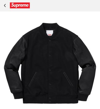 Supreme Motion Logo Varsity Jacket "Black"