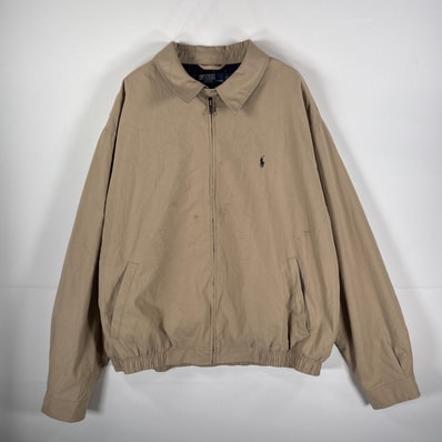 古着 90's/90年代 ポロバイラルフローレン Polo by Ralph Lauren スウィングトップジャケット 裏地チェック 14041 ベージュ メンズ