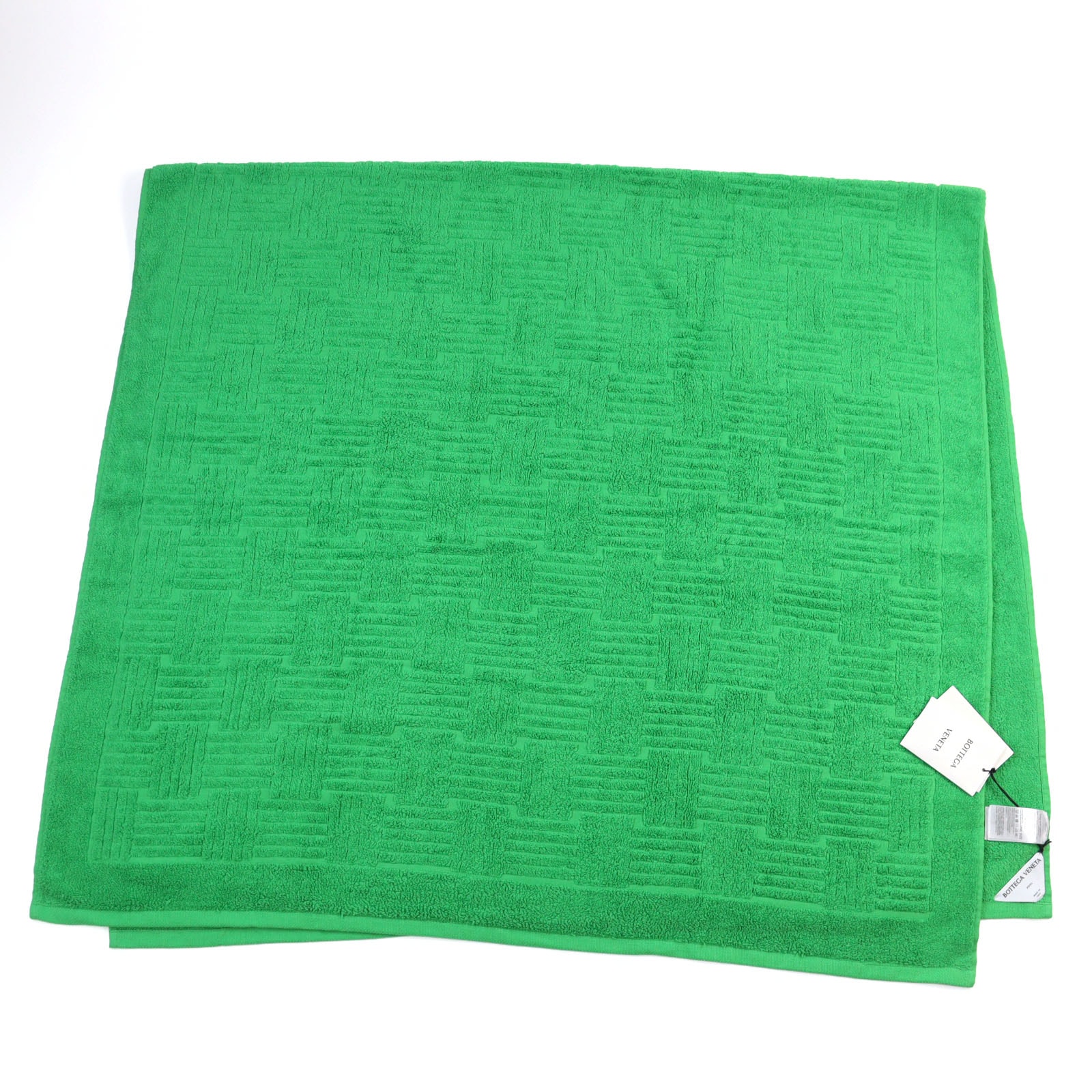 未使用品 ボッテガヴェネタ
 タオル BEACH TOWEL COTTON TERRY グリーン メンズ 651118