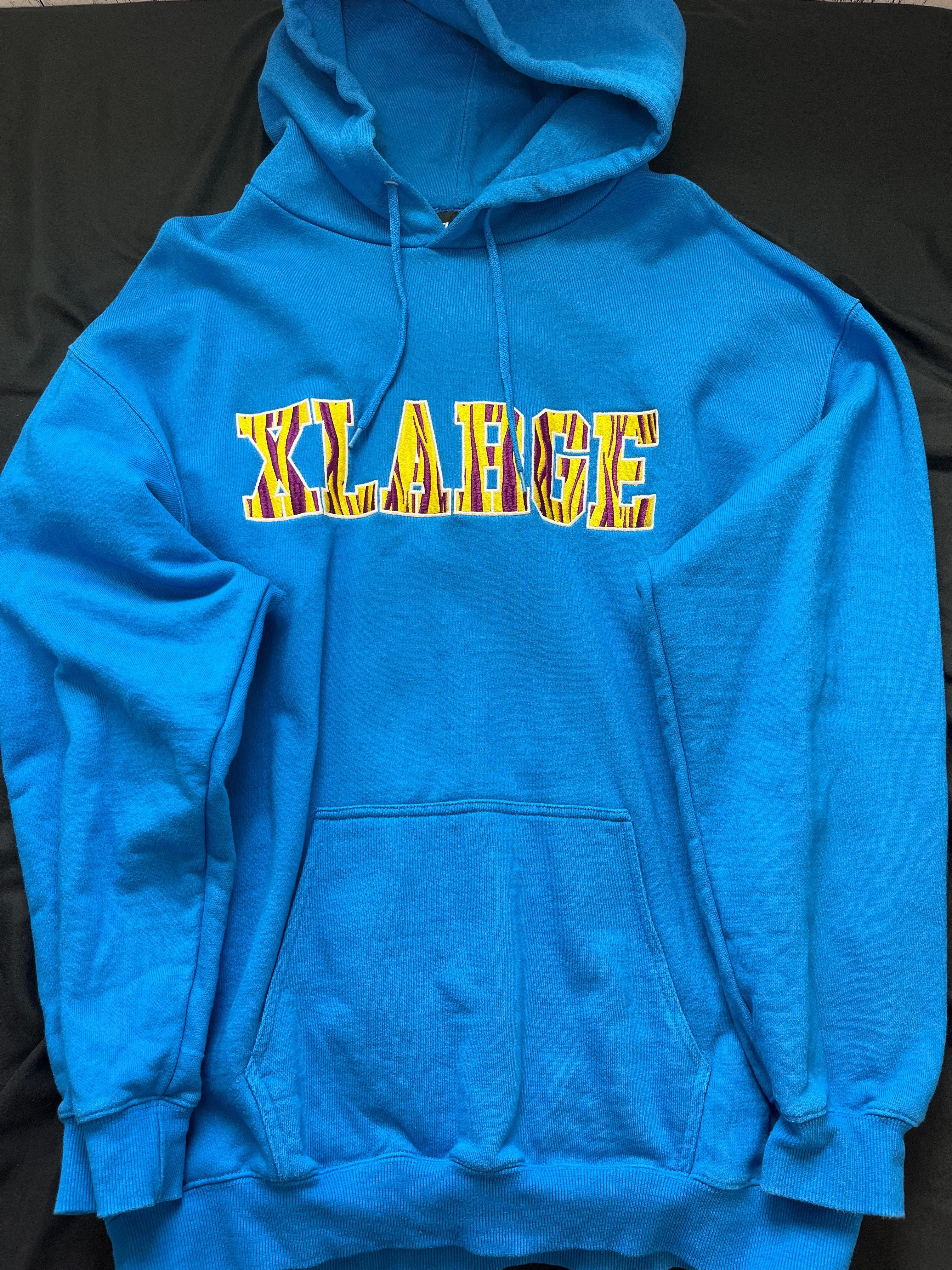 XLARGE EMBROIDERY ZEBRA LOGO HOODED SWEAT XLARGE "Blue"