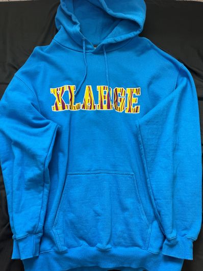 XLARGE EMBROIDERY ZEBRA LOGO HOODED SWEAT XLARGE "Blue"