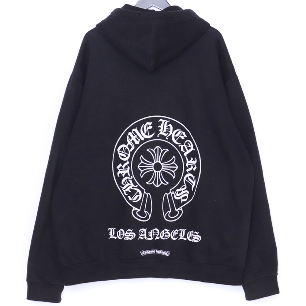 Chrome Hearts Los Angeles Exclusive Horseshoe Pullover Hoodie "Black"