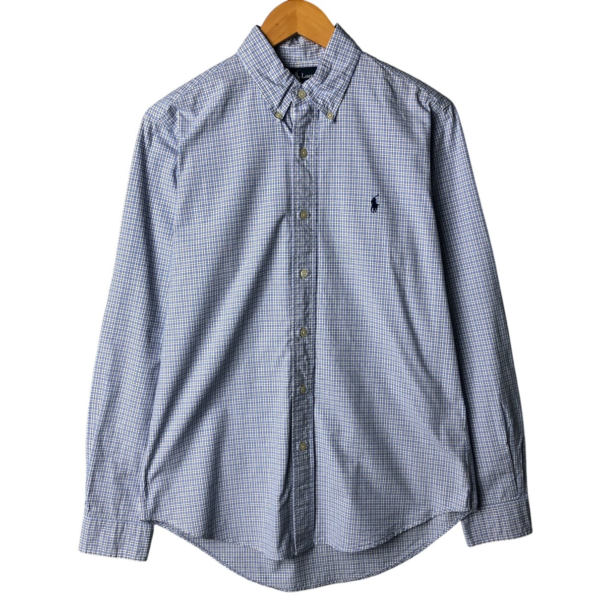 古着 ラルフローレン Ralph Lauren CUSTOM FIT DRESS SHIRT 長袖 ボタンダウンチェックシャツ メンズM相当/eaa568733