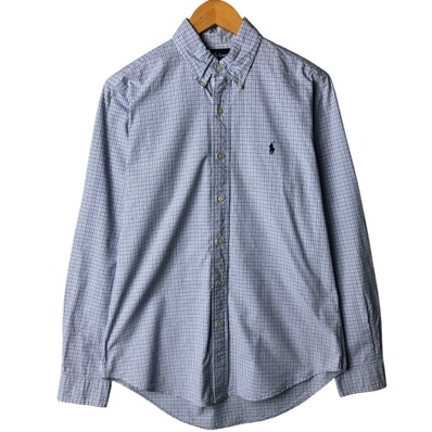 古着 ラルフローレン Ralph Lauren CUSTOM FIT DRESS SHIRT 長袖 ボタンダウンチェックシャツ メンズM相当/eaa568733