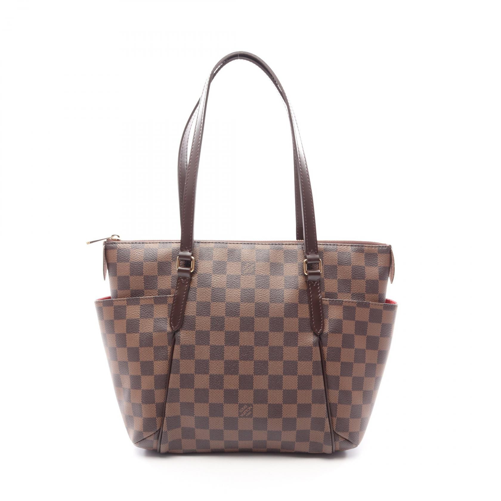 ルイ・ヴィトン LOUIS VUITTON トータリーPM ダミエエベヌ トートバッグ バッグ PVCコーティングキャンバス レザー レディース ブラウン系 N41282 【中古】