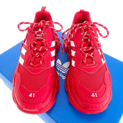 バレンシアガ アディダス Triple S スニーカー【中古】【Aランク】