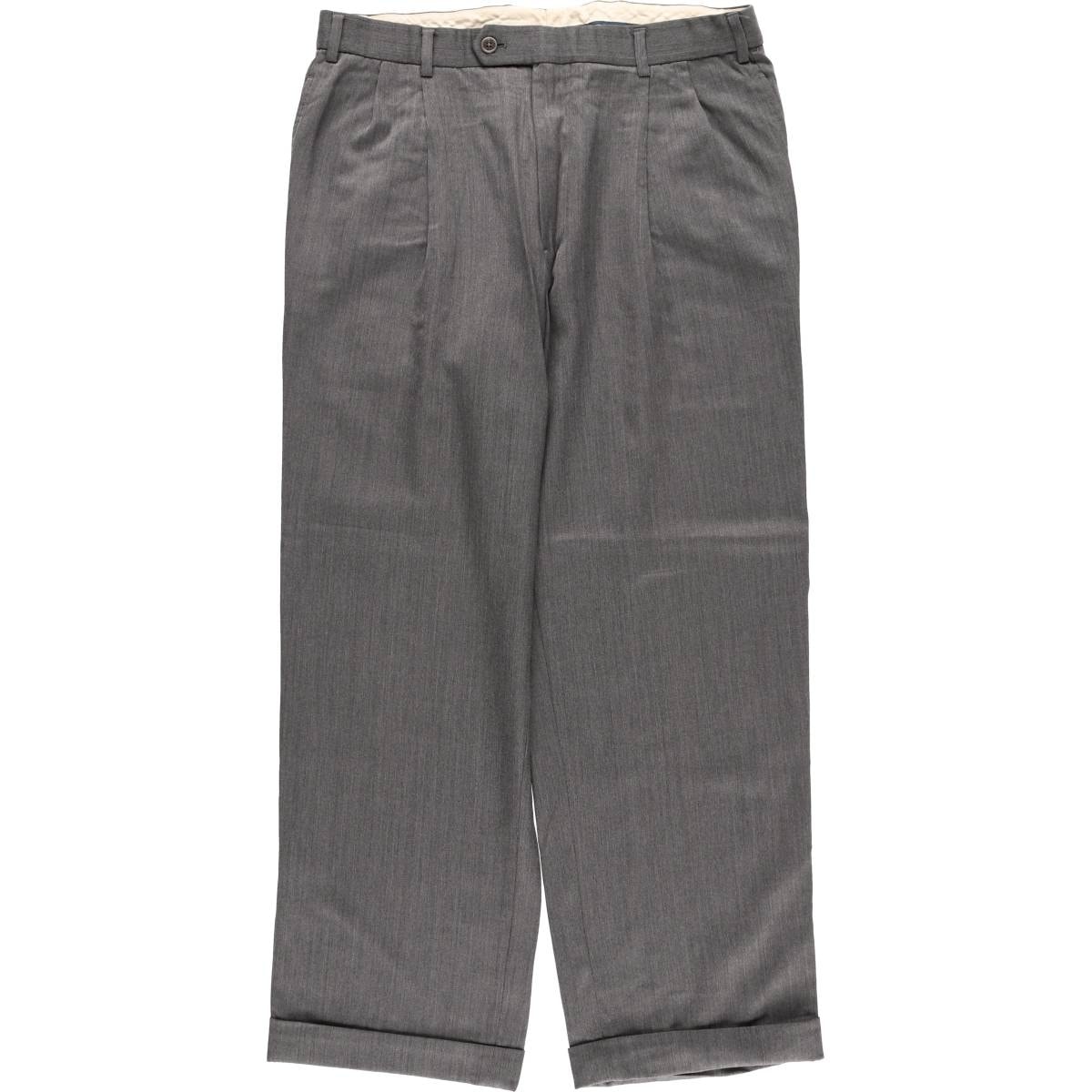 古着 ブルックスブラザーズ Brooks Brothers ツータック ウールパンツ スラックス カナダ製 メンズw34相当/eaa625471