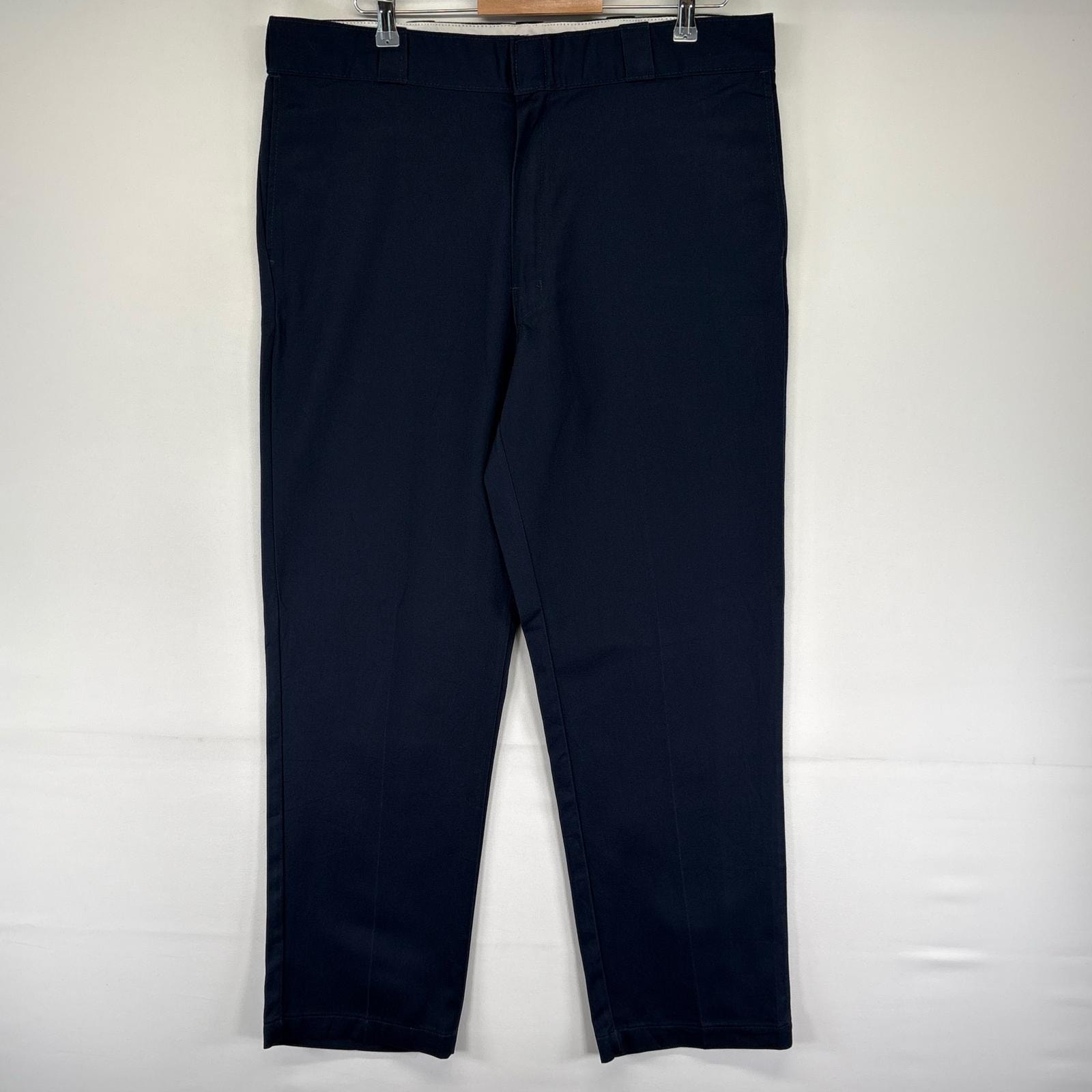 古着 ディッキーズ Dickies パンツ 874 オリジナルフィット 大きいサイズ ジッパーフライ センタープレス W38 L32  ネイビー系 メンズ