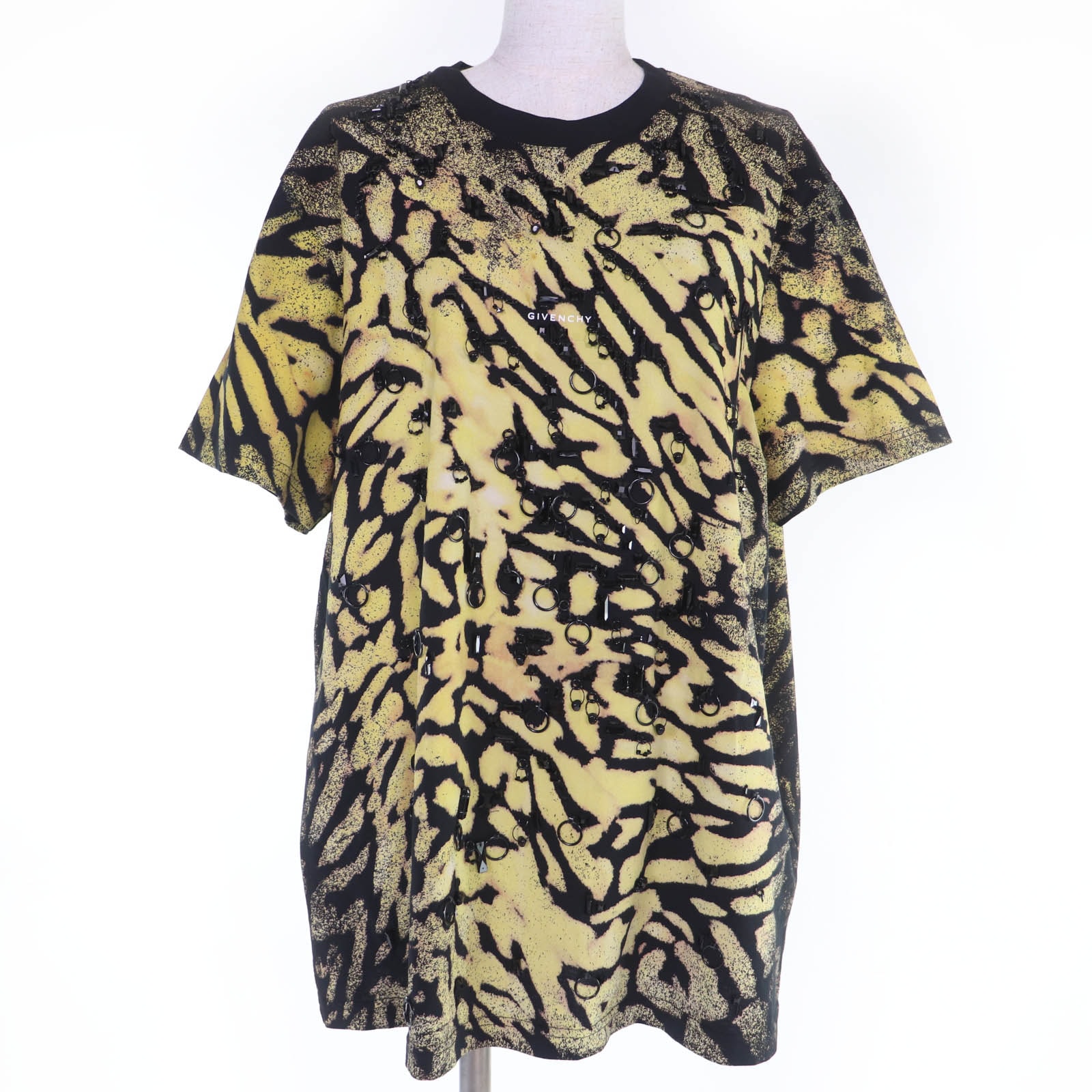 極美品 ジバンシィ 半袖Tシャツ イエロー レディース L BW707Z3Z58