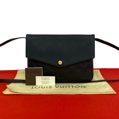 LOUIS VUITTON ルイヴィトン トワイス モノグラムアンプラント レザー ショルダーバッグ ブラック
nb2-4