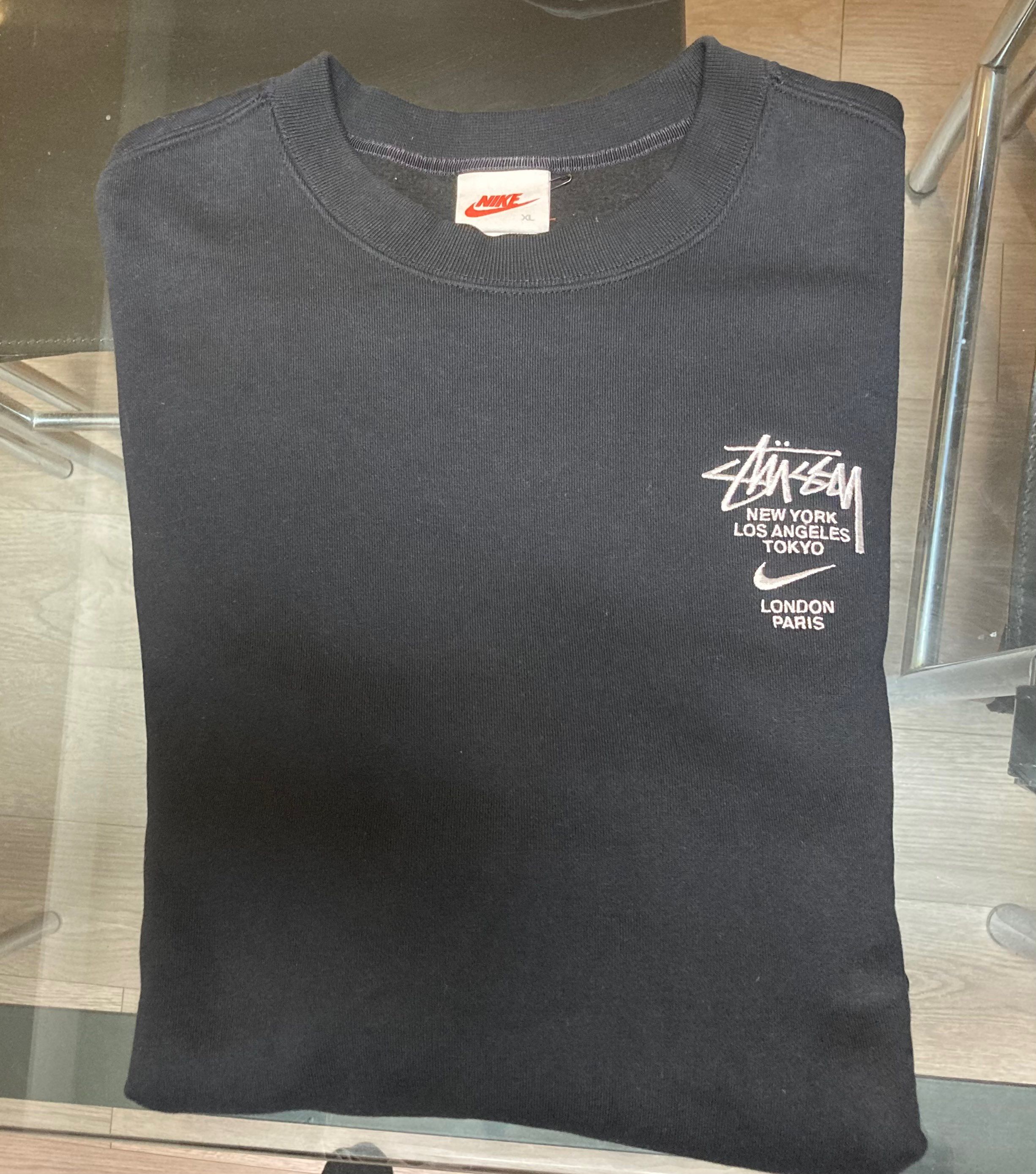 Nike x Stussy International Crewneck Sweatshirt (US Size) "Black" DC4198-010