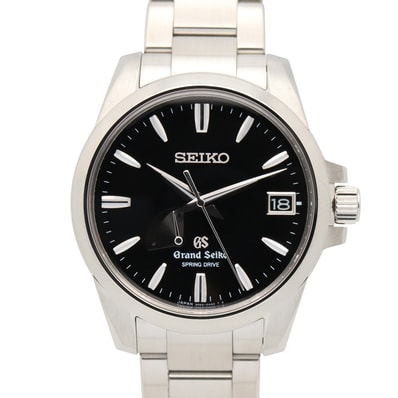 セイコー SEIKO グランドセイコー パワーリザーブ スプリングドライブ 腕時計 時計 ステンレススチール メンズ ブラック系 SBGA027 【中古】