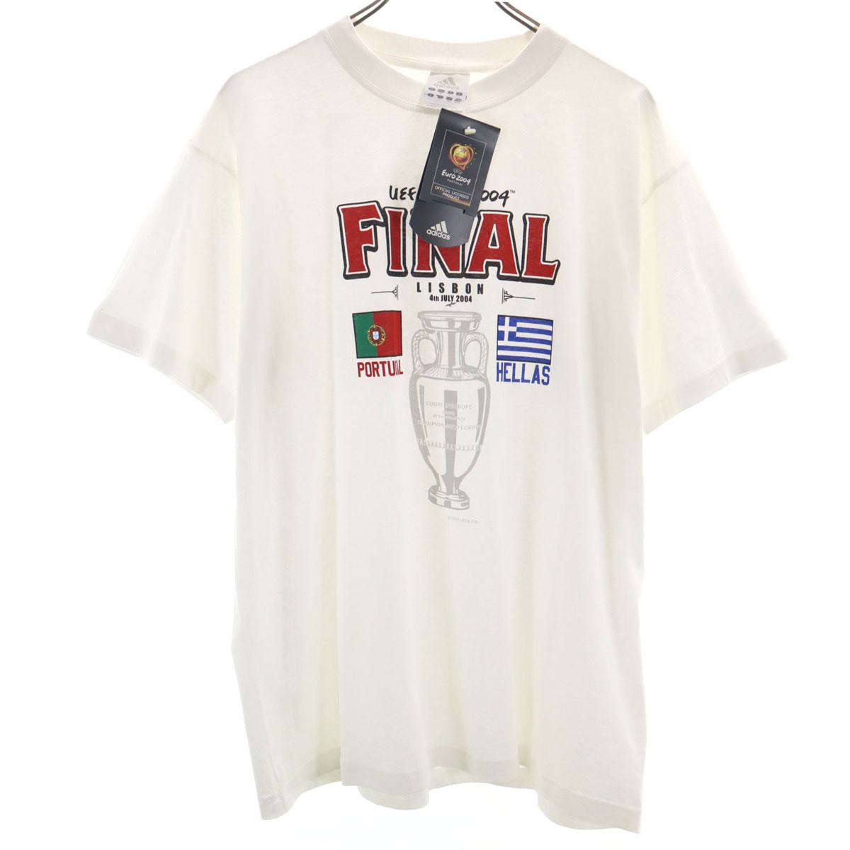未使用 adidas アディダス 半袖 Tシャツ 2XO ホワイト ビックサイズ サッカー