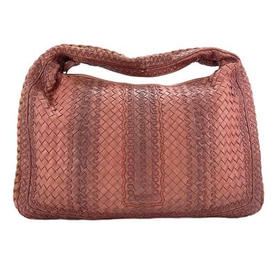 ボッテガヴェネタ BOTTEGAVENETA レザー イントレチャート ショルダーバッグ【中古】
