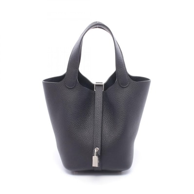 エルメス HERMES ピコタンロックPM キャバン ハンドバッグ バッグ レザー トリヨンクレマンス キャバン K刻印(2025年製造) レディース ネイビー系 【中古】
