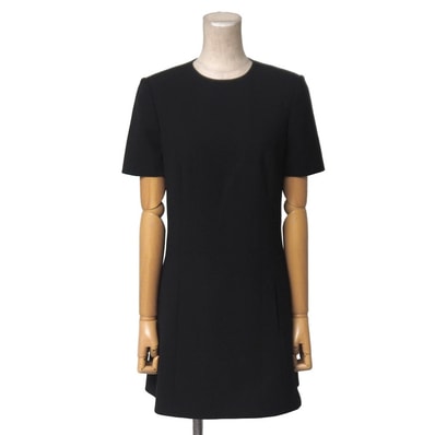 ■美品■SAINT LAURENT PARIS サンローランパリ ワンピース サイズF36 半袖 クルーネック フランス製 ブランド古着【中古】20260729/RB0287