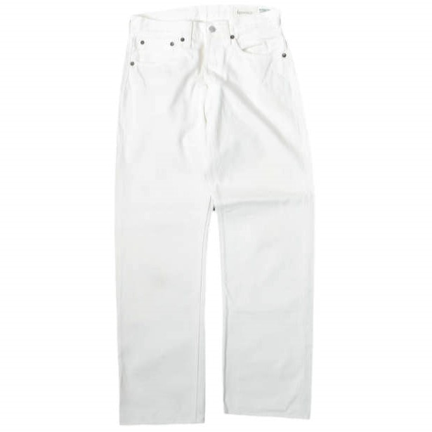 orslow x BEAMS fennica オアスロウ ビームスフェニカ 別注 日本製 1053 White Dungarees 5ポケットセルビッチデニムパンツ 30 ホワイト ボタンフライ ジーンズ ボトムス g28191