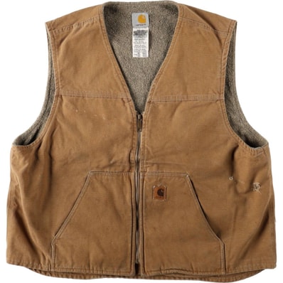 古着 カーハート Carhartt V26 中綿入り ダックベスト メンズXXL相当/eaa671501