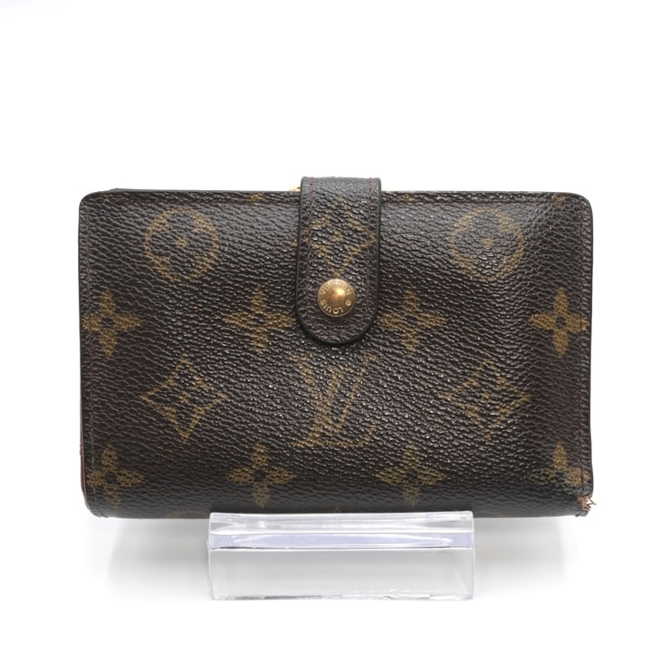 LOUIS VUITTON(ルイ・ヴィトン)ポルト モネ・ビエ ヴィエノワ ヴィンテージ 二つ折り財布 がま口財布 モノグラム ブラウン PVCキャンバス レザー ゴールド金具 レディース M61663【中古】