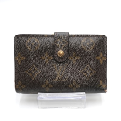 LOUIS VUITTON(ルイ・ヴィトン)ポルト モネ・ビエ ヴィエノワ ヴィンテージ 二つ折り財布 がま口財布 モノグラム ブラウン PVCキャンバス レザー ゴールド金具 レディース M61663【中古】