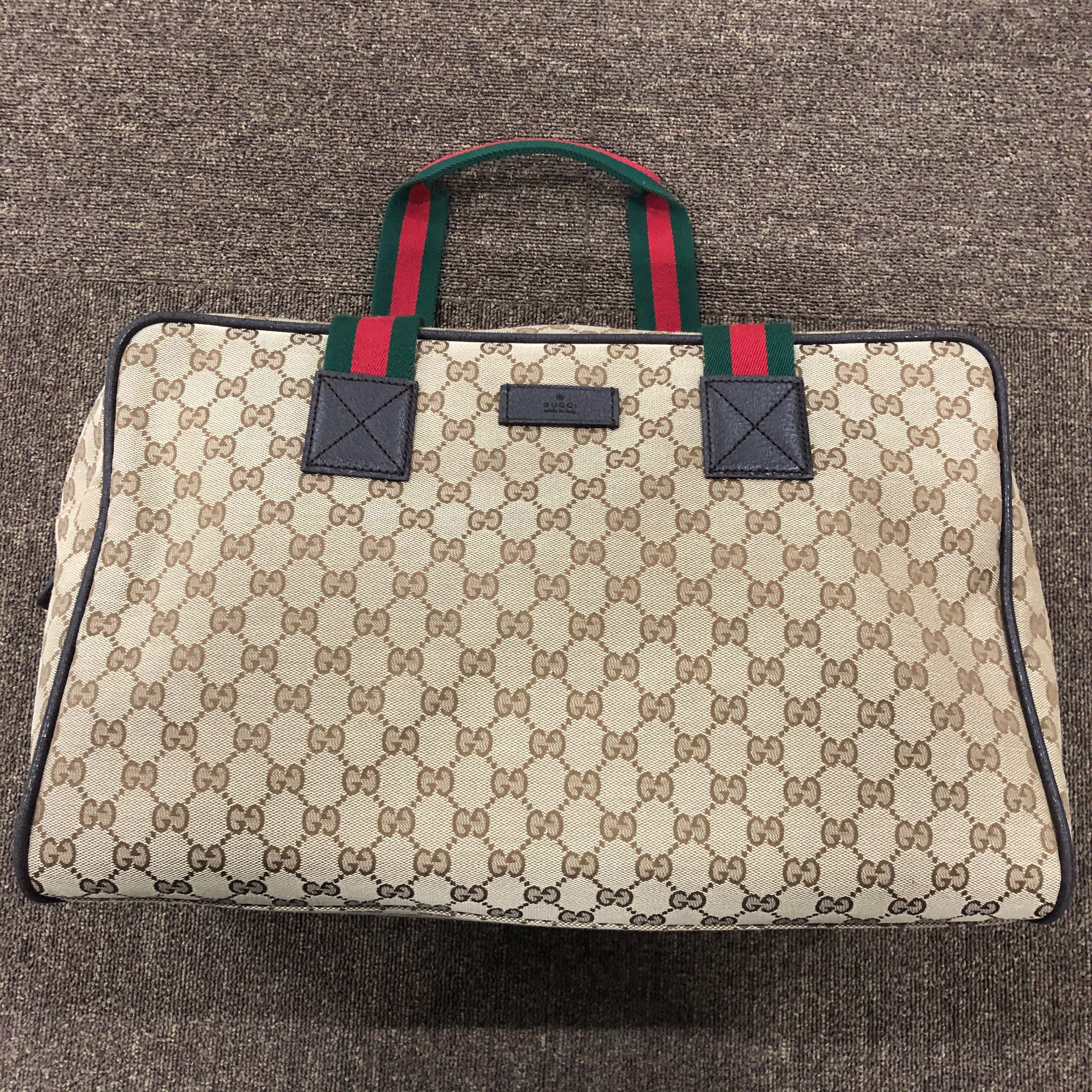 GUCCI GG Canvas Boston Bag "Beige"